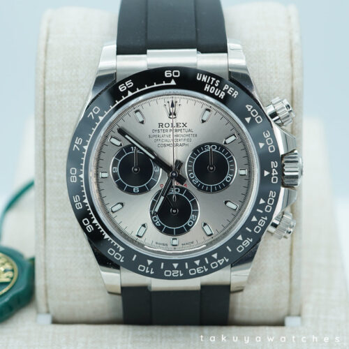 NEW Rolex 116519LN DAYTONA 18K WHITE GOLD OYSTERFLEX STEEL DIAL FULL SET