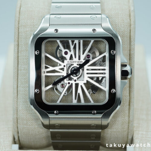 Cartier SANTOS DE CARTIER SKELETON DIAL STAINLESS STEEL WHSA0015 FULL SET