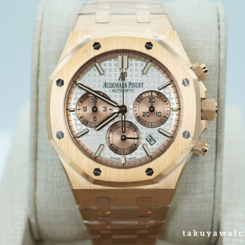 Audemars PIGUET ROYAL OAK CHRONOGRAPH 26315OR ROSE GOLD WHITE DIAL FULL SET