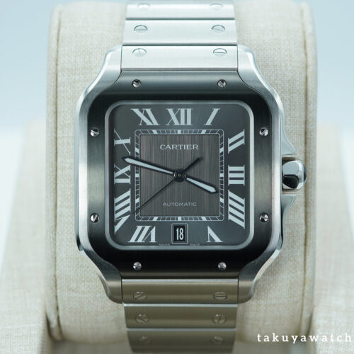 Cartier SANTOS DE CARTIER WSSA0037 LARGE MODEL STEEL BLACK ADLC BEZEL 2021 FULL SET