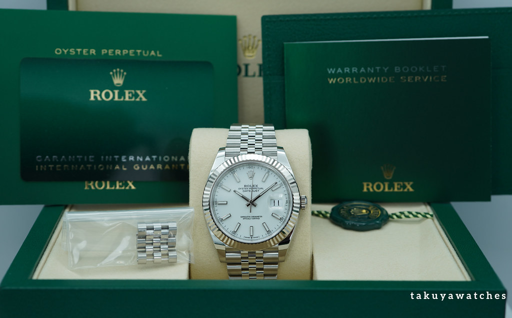 BRAND NEW Rolex 126334 DATEJUST 41 FLUTED BEZEL WHITE DIAL JUBILEE