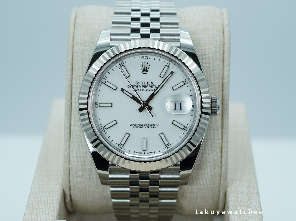 BRAND NEW Rolex 126334 DATEJUST 41 FLUTED BEZEL WHITE DIAL JUBILEE