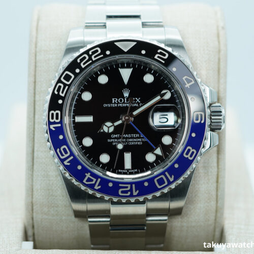 Rolex 116710BLNR GMT MASTER 2 BLACK BLUE CERAMIC BEZEL BATMAN RSC SERVICED 2022 BOX PAPER