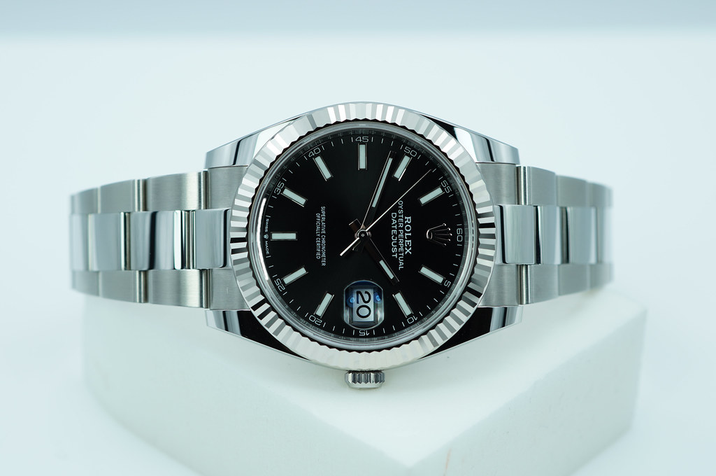 Rolex 126334 DATEJUST 41 FLUTED BEZEL BLACK STICK DIAL 2024