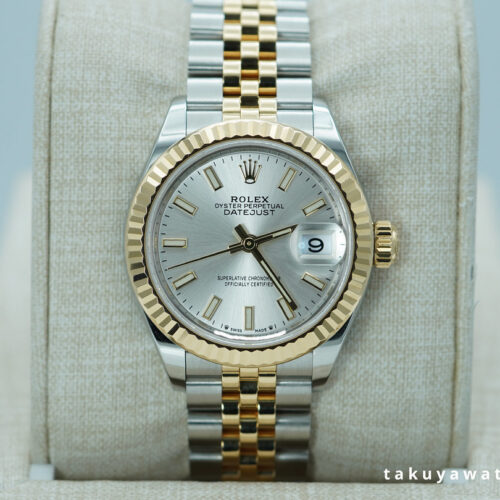 Rolex 279173 DATEJUST 28 TWO TONE FLUTED BEZEL SILVER DIAL JUBILEE FULL SET