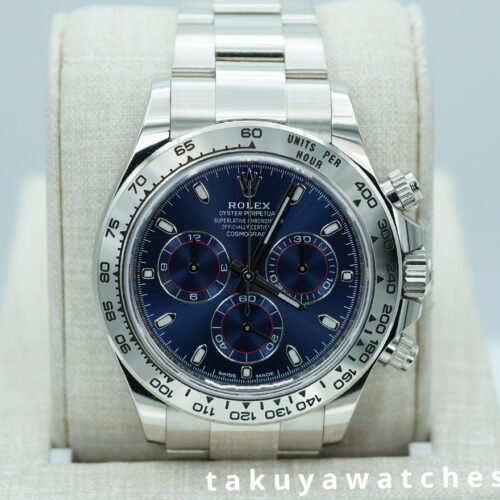 Rolex 116509 COSMOGRAPH DAYTONA 18K WHITE GOLD BLUE DIAL 2023 WARRANTY FULL SET