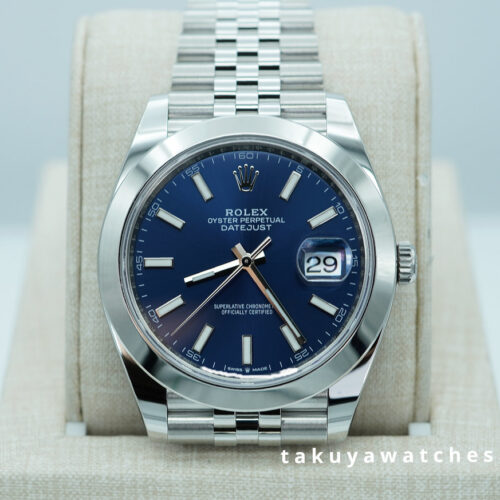 BRAND NEW Rolex 126300 DATEJUST 41 BLUE STICK DIAL JUBILEE BAND 2026 FULL SET