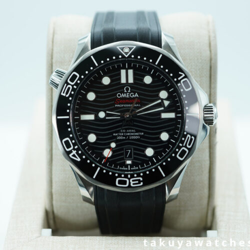 Omega SEAMASTER DIVER 300M STEEL BLACK BEZEL BLACK WAVE DIAL 2023 WARRANTY FULL SET