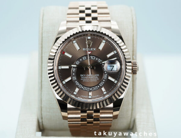 BRAND NEW Rolex 336935 SKY-DWELLER ROSE GOLD CHOCOLATE DIAL