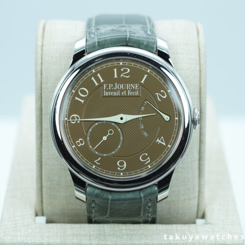 FP Journe CHRONOMETRE SOUVERAIN PLATINUM HAVANA DIAL 40MM FULL SET