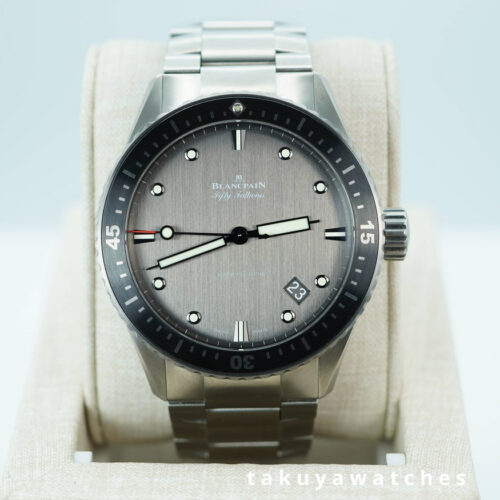 Blancpain FIFTY FATHOMS BATHYSCAPHE GREY DIAL TITANIUM BRACELET 2023 FULL SET