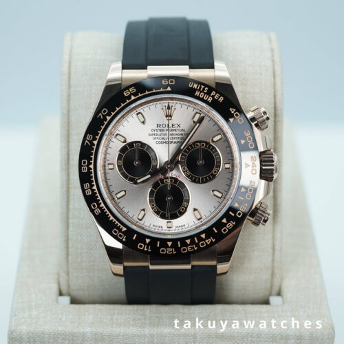 Rolex 116515LN DAYTONA ROSE GOLD SUNDUST DIAL OYSTERFLEX 2021 WARRANTY FULL SET