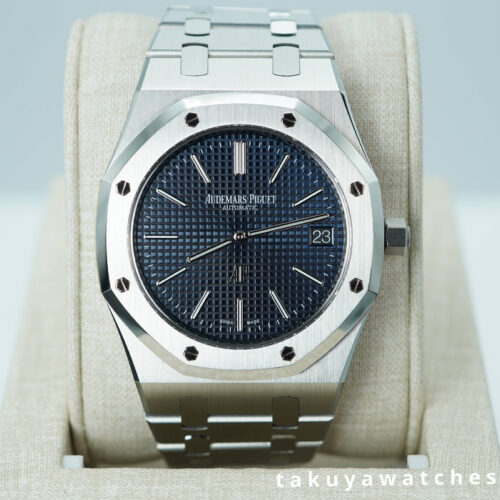 Audemars PIGUET ROYAL OAK JUMBO ULTRA THIN 15202ST BLUE DIAL AP SERVICED WARRANTY FULL SET