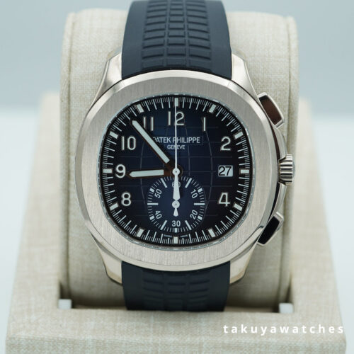 Patek PHILIPPE 5968G AQUANAUT CHRONOGRAPH 18K WHITE GOLD BLUE DIAL 2021 FULL SET