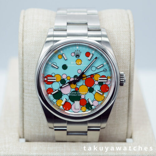 Rolex 126000 OYSTER PERPETUAL 36 TURQUOISE CELEBRATION DIAL 2024 WARRANTY FULL SET