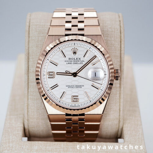 Rolex 127335 LAND-DWELLER 40 18K ROSE GOLD WHITE DIAL NEW MODEL 2025 FULL SET