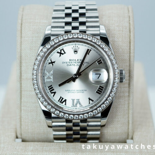 Rolex 126284RBR DATEJUST 36 DIAMOND BEZEL ROMAN DIAMOND DIAL JUBILEE BAND 2025 FULL SET