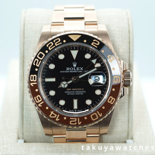 Rolex 126715CHNR GMT MASTER II 18K ROSE GOLD ROOTBEER CERAMIC 2021 FULL SET