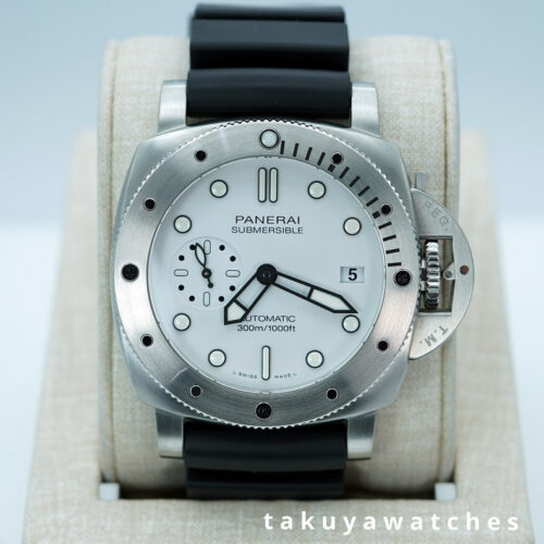 PANERAI PAM 1223 SUBMERSIBLE BIANCO DIAL 42mm 2022 WARRANTY FULL SET