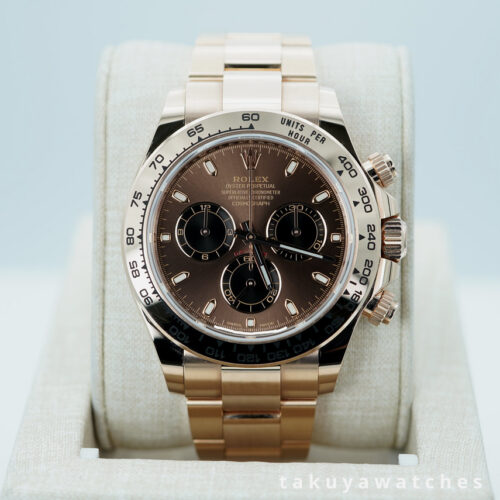 Rolex 116505 DAYTONA 18K ROSE GOLD NEWER CHOCOLATE DIAL 2022 WARRANTY FULL SET