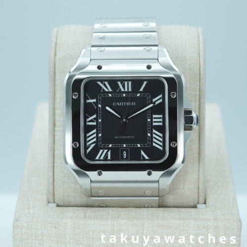 Cartier SANTOS DE CARTIER WSSA0096 LARGE MODEL STAINLESS STEEL BLACK DIAL 2026 FULL SET