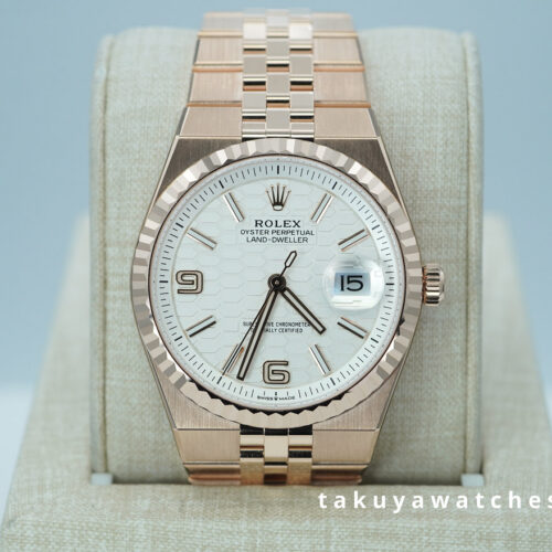 BRAND NEW Rolex 127235 LAND-DWELLER 36 ROSE GOLD WHITE DIAL NEW MODEL 2026 FULL SET
