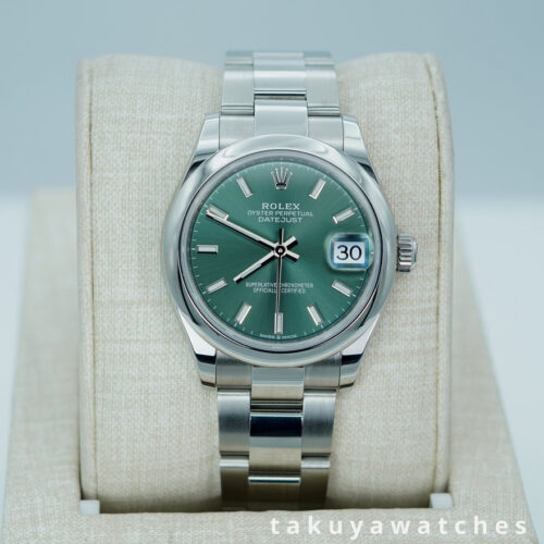 Rolex 278240 DATEJUST 31MM MINT GREEN DIAL 2023 WARRANTY FULL SET