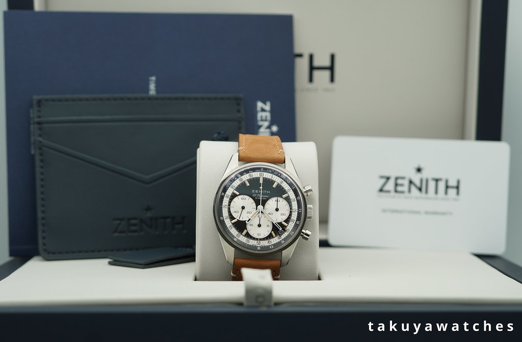 NEW Zenith CHRONOMASTER ORIGINAL EL PRIMERO REVERSE PANDA DIAL