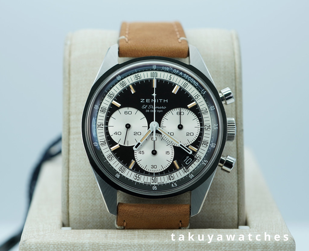 NEW Zenith CHRONOMASTER ORIGINAL EL PRIMERO REVERSE PANDA DIAL