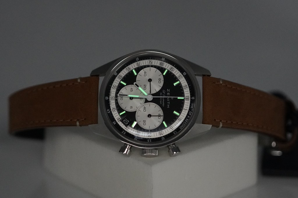 NEW Zenith CHRONOMASTER ORIGINAL EL PRIMERO REVERSE PANDA DIAL