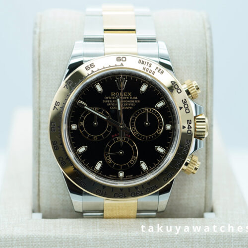 Rolex 116503 DAYTONA TWO TONE YELLOW GOLD STEEL BLACK DIAL 2023 WARRANTY FULL SET