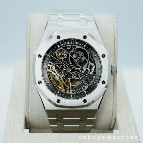 Audemars PIGUET ROYAL OAK 15407ST DOUBLE BALANCE WHEEL OPENWORKED 2023 WARRANTY FULL SET