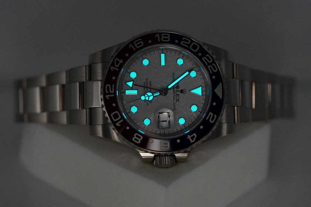 Rolex 126719BLRO GMT MASTER 2 WHITE GOLD PEPSI METEORITE DIAL 2023