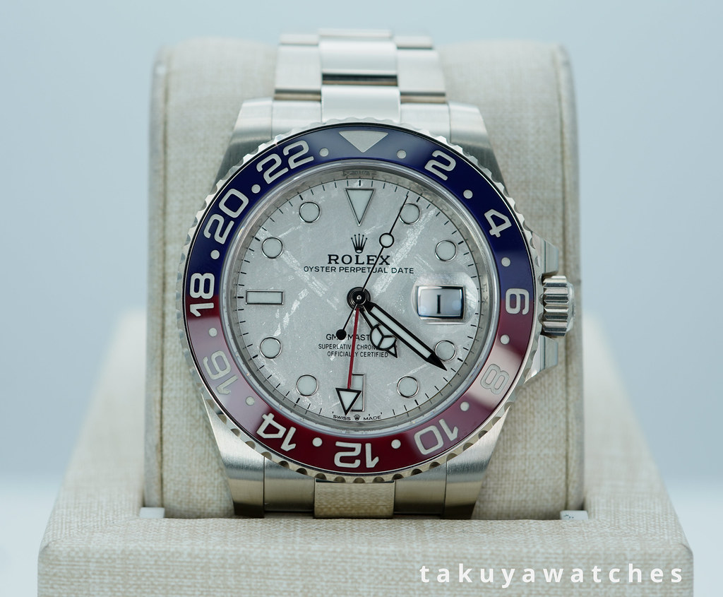 Rolex 126719BLRO GMT MASTER 2 WHITE GOLD PEPSI METEORITE DIAL 2023