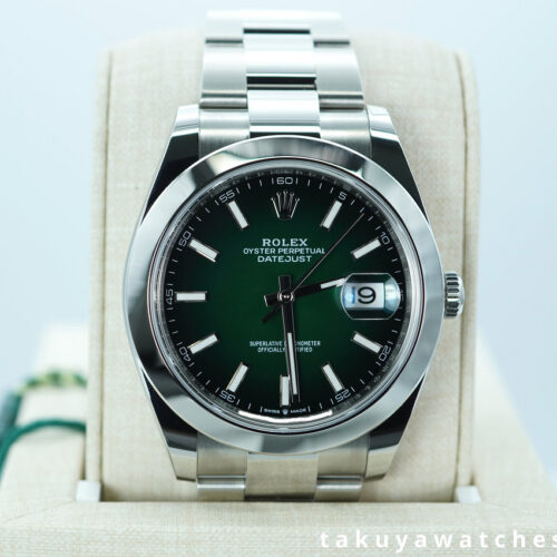 BRAND NEW Rolex 126300 DATEJUST 41 GREEN OMBRE DIAL OYSTER BAND 2026 MODEL FULL SET
