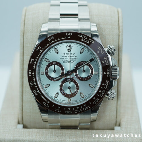 Rolex 116506 PLATINUM COSMOGRAPH DAYTONA ICE BLUE DIAL STICKERS FULL SET