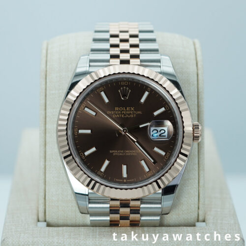 Rolex 126331 DATEJUST 41 ROSE GOLD STEEL CHOCOLATE DIAL JUBILEE BAND 2026 FULL SET
