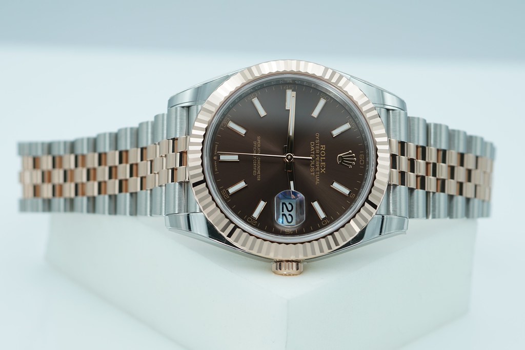 Rolex 126331 DATEJUST 41 ROSE GOLD STEEL CHOCOLATE DIAL JUBILEE