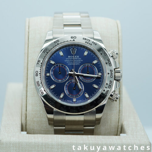 Rolex 116509 COSMOGRAPH DAYTONA 18K WHITE GOLD BLUE DIAL 2023 WARRANTY FULL SET