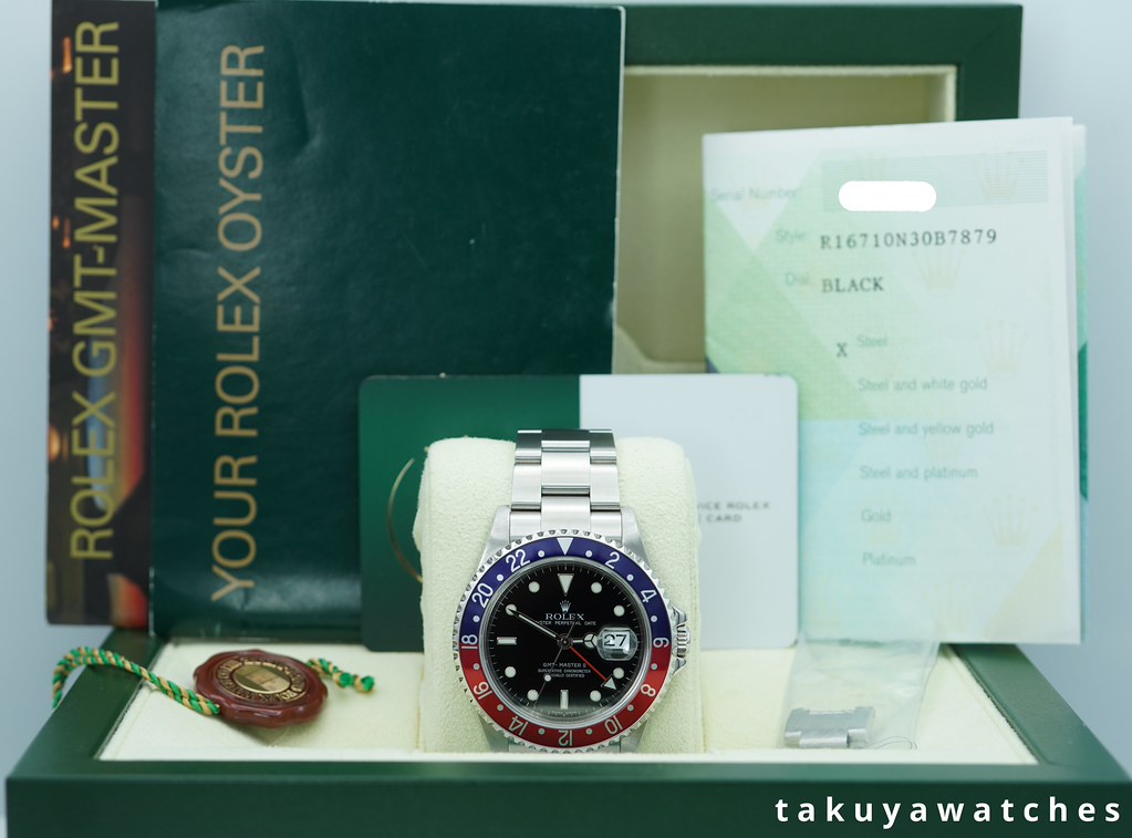 ロレックス ROLEX 時計空き箱 純正ボックス 16710 Rolex 16710 GMT MASTER 2 PEPSI RED BLUE BEZEL Z SERIAL SERVICED