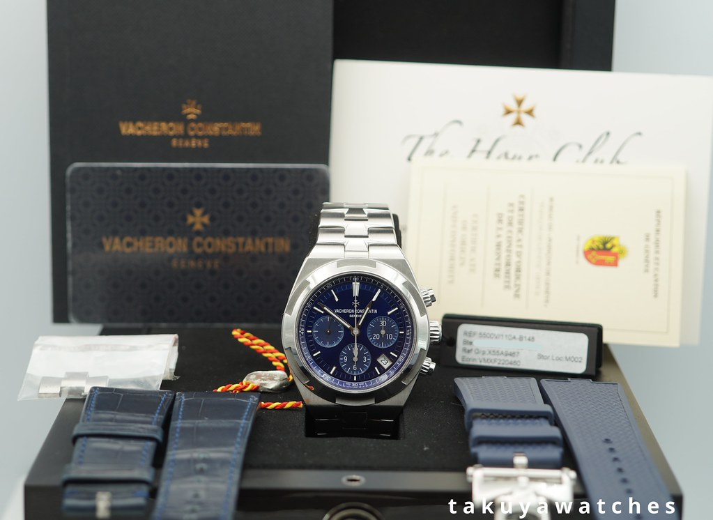 Vacheron CONSTANTIN OVERSEAS CHRONOGRAPH 5500V BLUE DIAL FULL SET