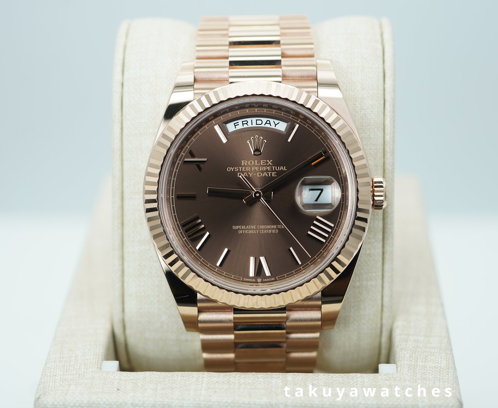 Rolex 228235 DAY DATE 40 ROSE GOLD CHOCOLATE ROMAN DIAL 2021
