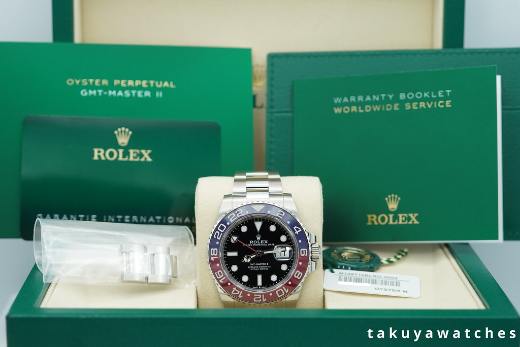 NEW Rolex 126710BLRO PEPSI GMT MASTER II RED BLUE BEZEL OYSTER