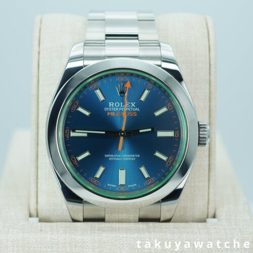 Rolex 116400GV MILGAUSS GREEN CRYSTAL Z BLUE DIAL 2022 WARRANTY FULL SET