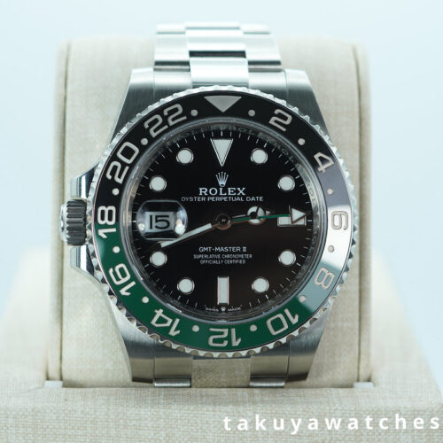 Rolex 126720VTNR GMT MASTER 2 SPRITE GREEN BLACK BEZEL OYSTER BAND 2022 WARRANTY FULL SET