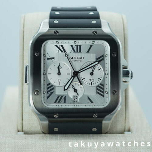 Cartier SANTOS DE CARTIER ADLC BEZEL CHRONOGRAPH 2024 WARRANTY BOXES PAPERS