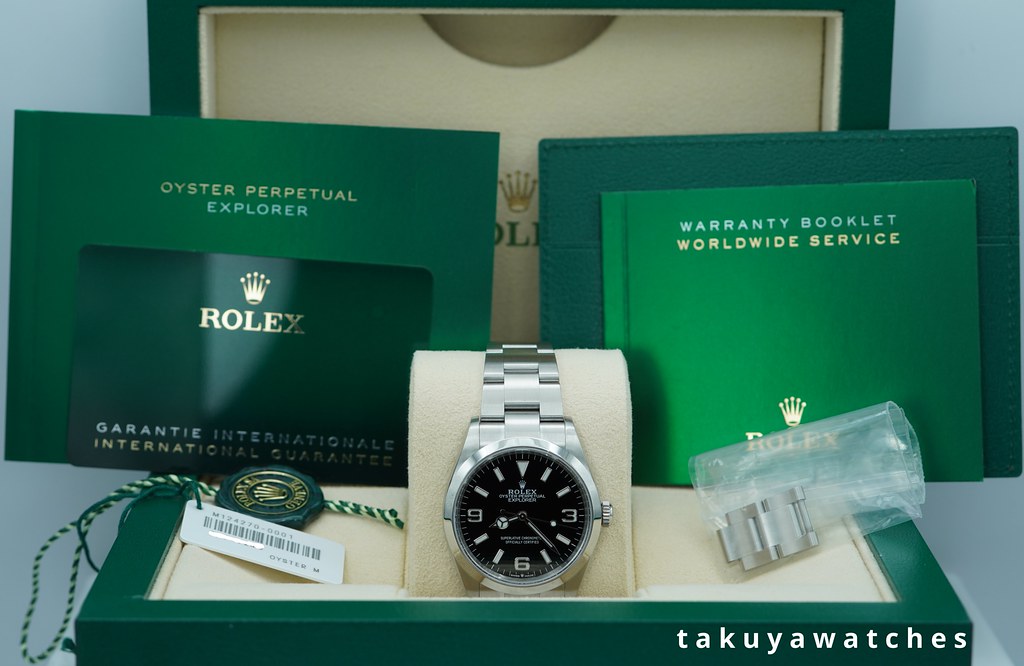 ラリック　ヴィクトワール　べーやん Rolex 124270 EXPLORER I FULL LUME DIAL 36MM 2023 WARRANTY FULL SET