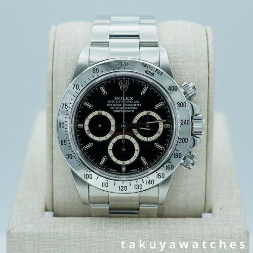 CPO Rolex 16520 DAYTONA ZENITH STEEL BLACK TRITIUM INVERTED 6 DIAL 1995 BOXES PAPERS