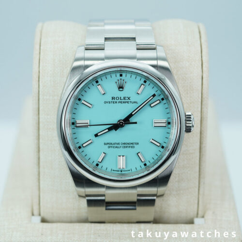 Rolex 126000 OYSTER PERPETUAL 36 TIFFANY TURQUOISE DIAL 2025 WARRANTY FULL SET