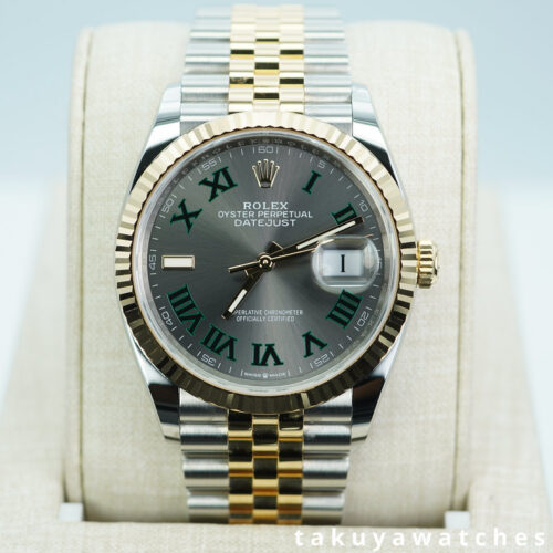 Rolex 126233 DATEJUST 36 YELLOW GOLD STEEL WIMBLEDON DIAL JUBILEE BAND 2025 WARRANTY FULL SET